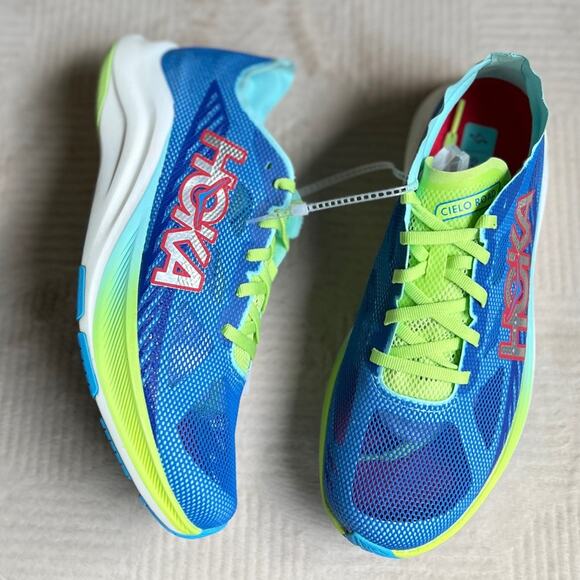 NEW Hoka One One Cielo Road Running Shoes Mesh Sneakers Virtual Blue Cloudless - Picture 7 of 8